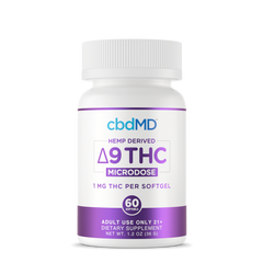 cbdMD Delta-9 THC Microdose Capsules - 1mg 60 Count