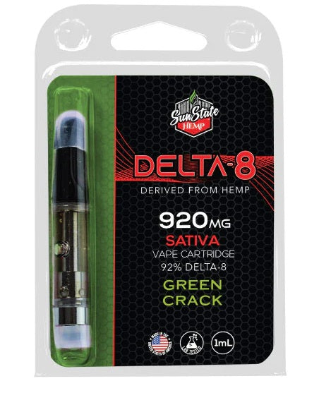 Sun State Hemp Delta 8 Sativa Green Crack 1ml 920mg